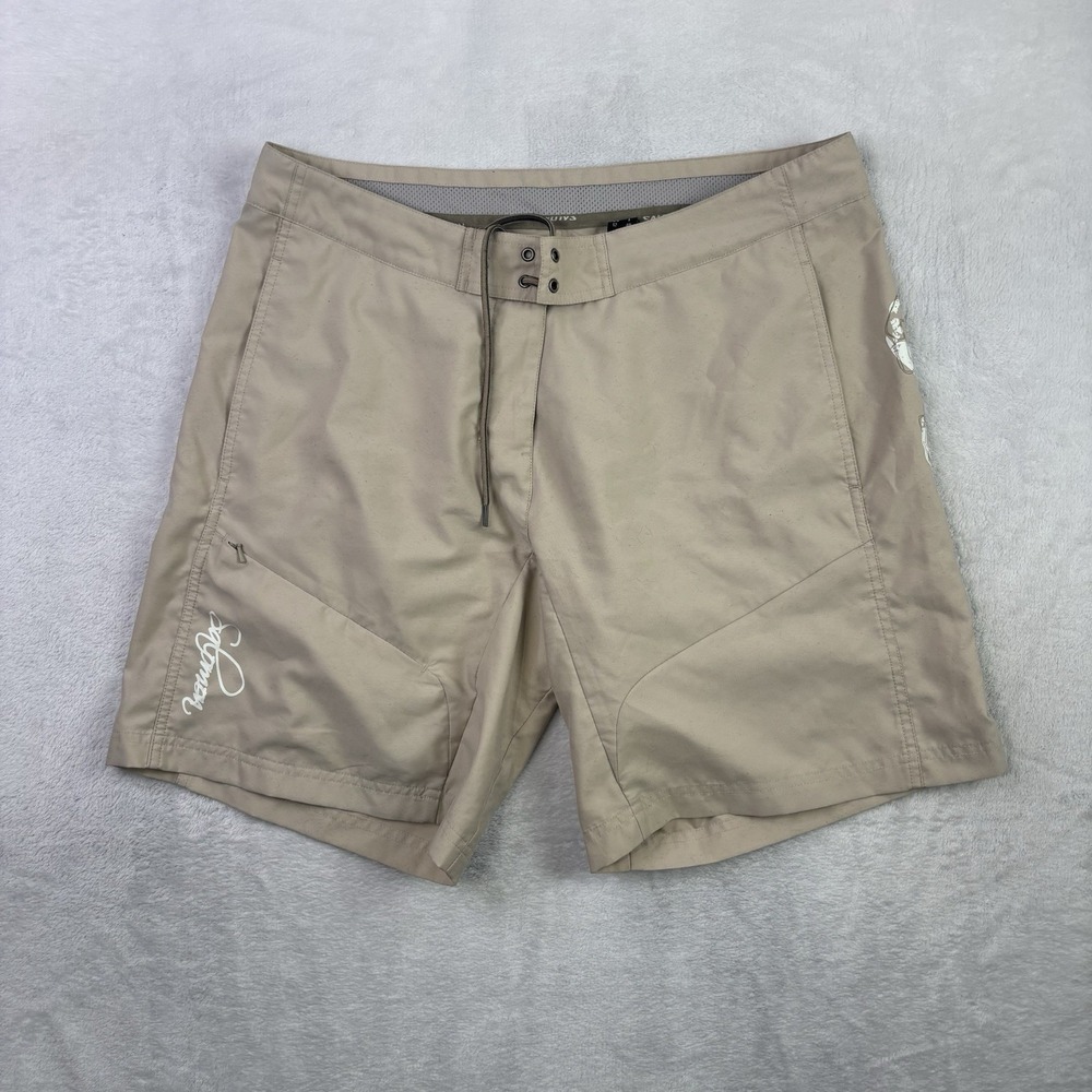 Salomon Beige Waterproof Swim Trunks Board Shorts Men's 12